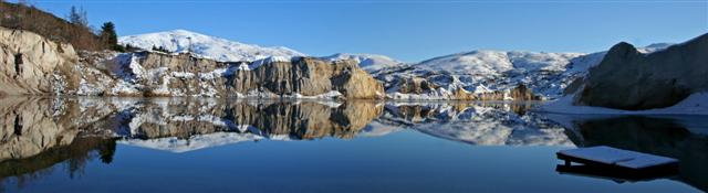 Blue Lake Winter Reflection 2