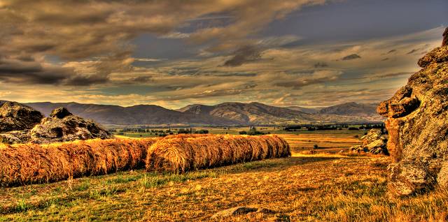 Lonovale Hay Bales With View